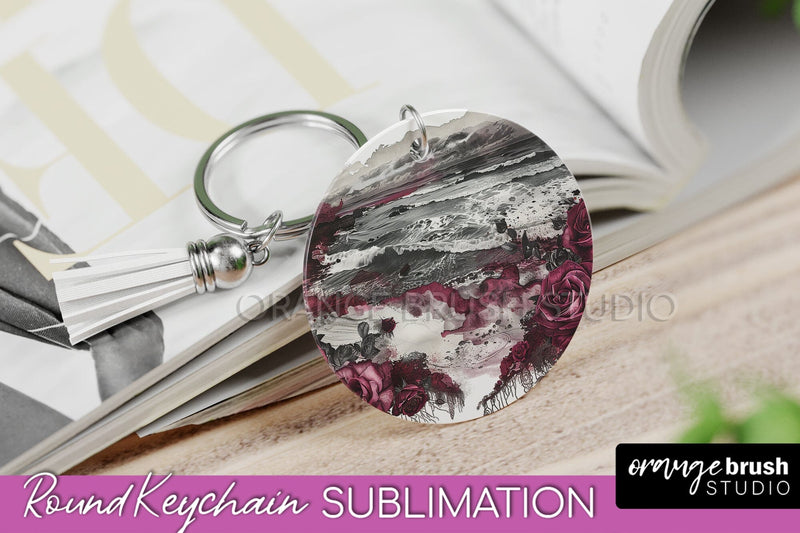 Gothic Halloween Keychain - Dark Academia Keychain PNG Sublimation OrangeBrushStudio 