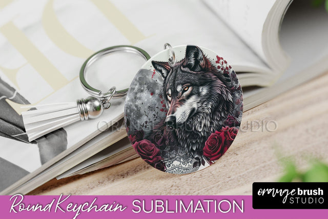 Gothic Halloween Keychain - Dark Academia Keychain PNG Sublimation OrangeBrushStudio 