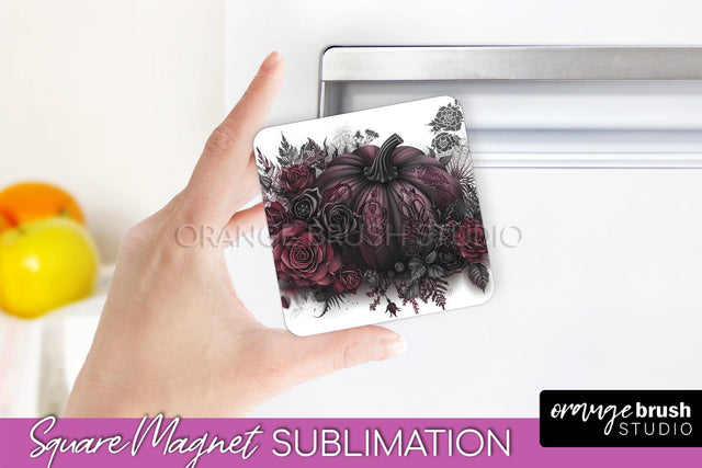 Gothic Halloween Magnet Sublimation - Dark Academia Magnet Sublimation OrangeBrushStudio 