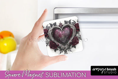 Gothic Halloween Magnet Sublimation - Dark Academia Magnet Sublimation OrangeBrushStudio 