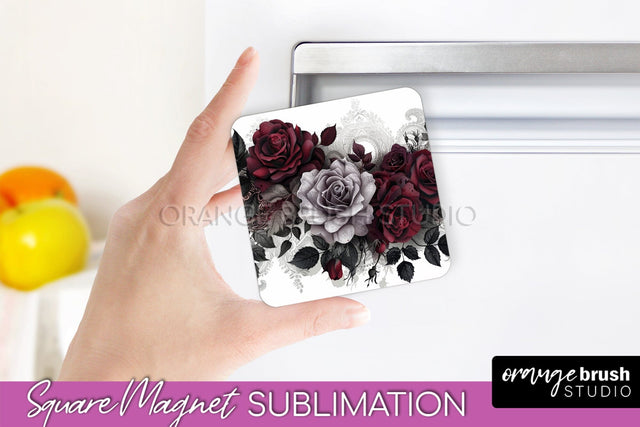Gothic Halloween Magnet Sublimation - Dark Academia Magnet Sublimation OrangeBrushStudio 