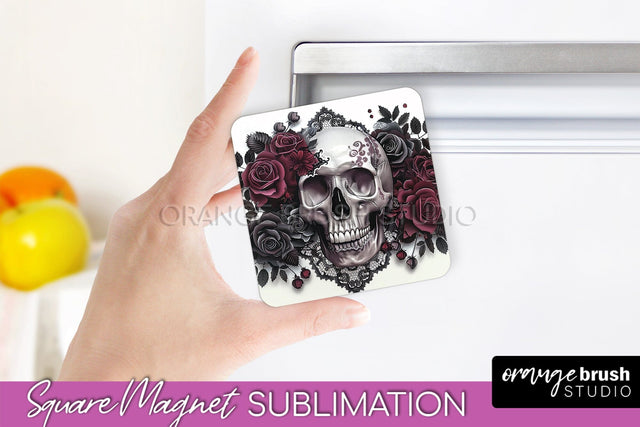 Gothic Halloween Magnet Sublimation - Dark Academia Magnet Sublimation OrangeBrushStudio 