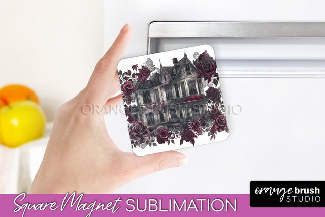 Gothic Halloween Magnet Sublimation - Dark Academia Magnet Sublimation OrangeBrushStudio 