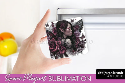 Gothic Halloween Magnet Sublimation - Dark Academia Magnet Sublimation OrangeBrushStudio 