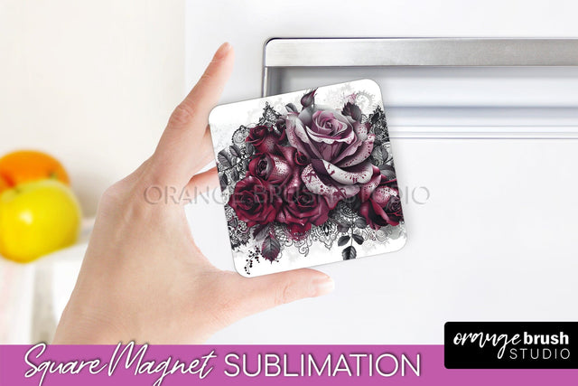 Gothic Halloween Magnet Sublimation - Dark Academia Magnet Sublimation OrangeBrushStudio 