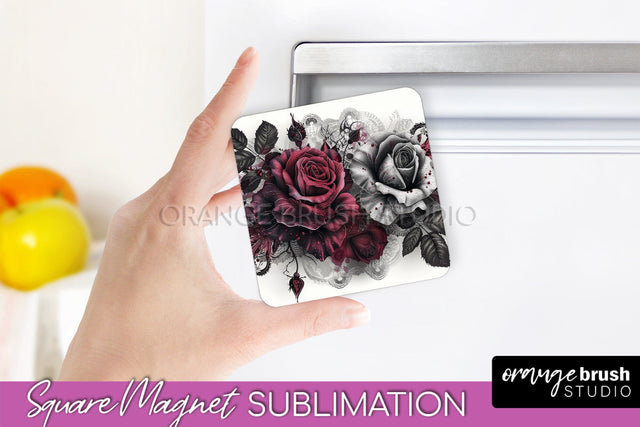 Gothic Halloween Magnet Sublimation - Dark Academia Magnet Sublimation OrangeBrushStudio 