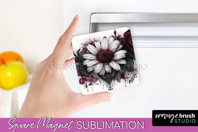 Gothic Halloween Magnet Sublimation - Dark Academia Magnet Sublimation OrangeBrushStudio 