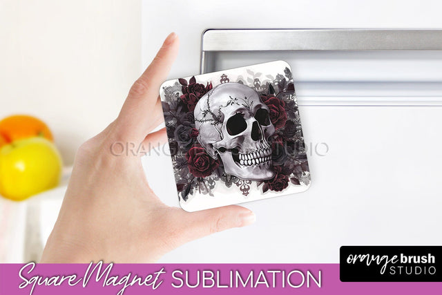 Gothic Halloween Magnet Sublimation - Dark Academia Magnet Sublimation OrangeBrushStudio 