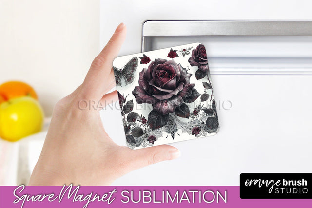 Gothic Halloween Magnet Sublimation - Dark Academia Magnet Sublimation OrangeBrushStudio 