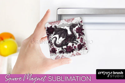 Gothic Halloween Magnet Sublimation - Dark Academia Magnet Sublimation OrangeBrushStudio 