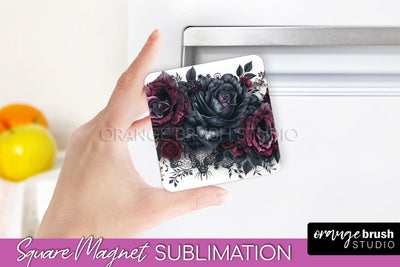 Gothic Halloween Magnet Sublimation - Dark Academia Magnet Sublimation OrangeBrushStudio 