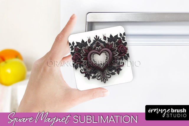 Gothic Halloween Magnet Sublimation - Dark Academia Magnet Sublimation OrangeBrushStudio 