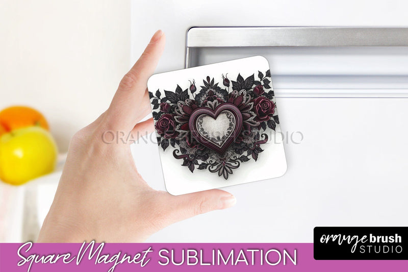 Gothic Halloween Magnet Sublimation - Dark Academia Magnet Sublimation OrangeBrushStudio 