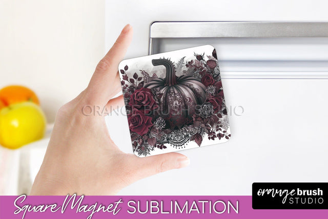 Gothic Halloween Magnet Sublimation - Dark Academia Magnet Sublimation OrangeBrushStudio 