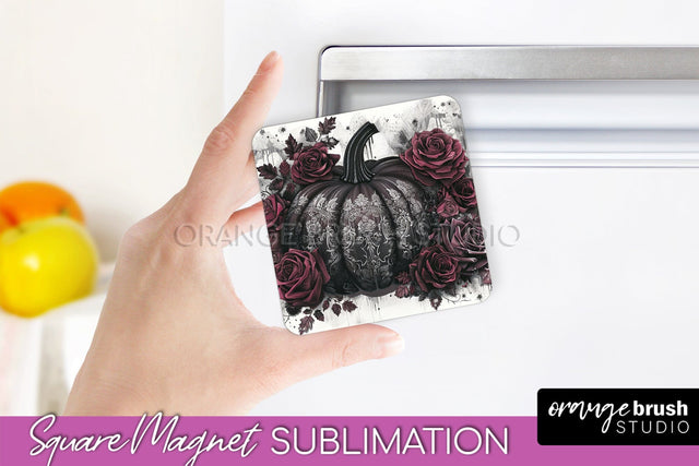 Gothic Halloween Magnet Sublimation - Dark Academia Magnet Sublimation OrangeBrushStudio 