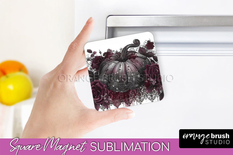 Gothic Halloween Magnet Sublimation - Dark Academia Magnet Sublimation OrangeBrushStudio 