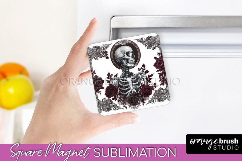 Gothic Halloween Magnet Sublimation - Dark Academia Magnet Sublimation OrangeBrushStudio 