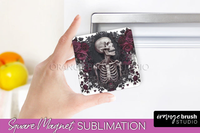 Gothic Halloween Magnet Sublimation - Dark Academia Magnet Sublimation OrangeBrushStudio 