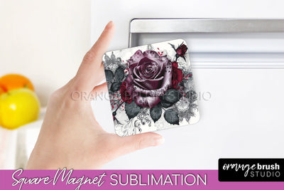 Gothic Halloween Magnet Sublimation - Dark Academia Magnet Sublimation OrangeBrushStudio 