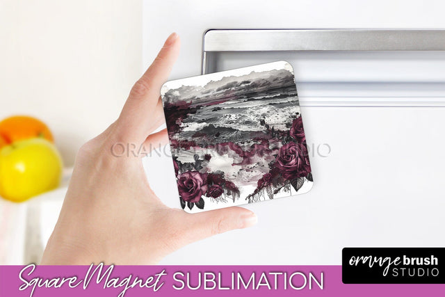 Gothic Halloween Magnet Sublimation - Dark Academia Magnet Sublimation OrangeBrushStudio 