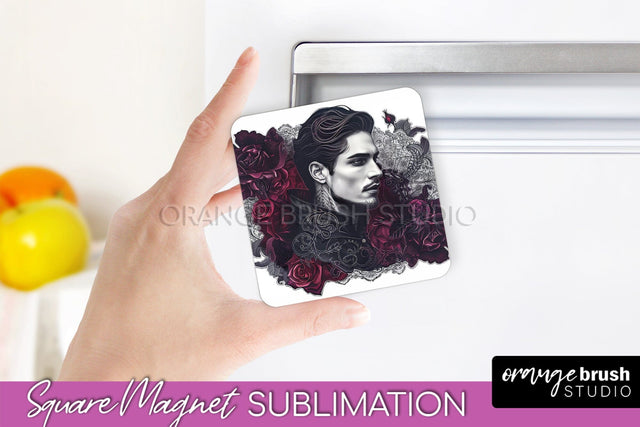 Gothic Halloween Magnet Sublimation - Dark Academia Magnet Sublimation OrangeBrushStudio 