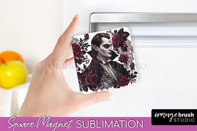 Gothic Halloween Magnet Sublimation - Dark Academia Magnet Sublimation OrangeBrushStudio 