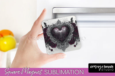 Gothic Halloween Magnet Sublimation - Dark Academia Magnet Sublimation OrangeBrushStudio 