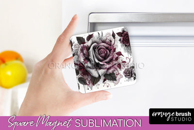 Gothic Halloween Magnet Sublimation - Dark Academia Magnet Sublimation OrangeBrushStudio 