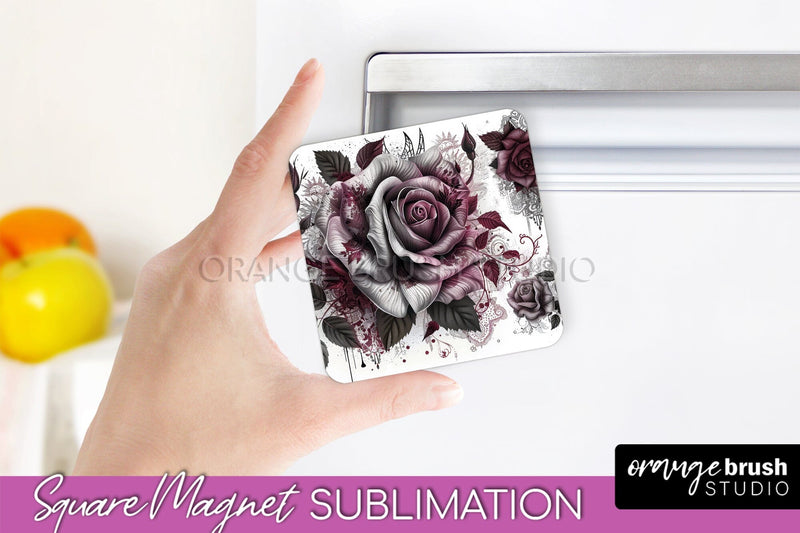 Gothic Halloween Magnet Sublimation - Dark Academia Magnet Sublimation OrangeBrushStudio 