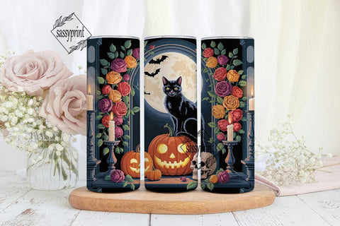 Gothic Halloween Tumbler Wrap Sublimation sassyprint 