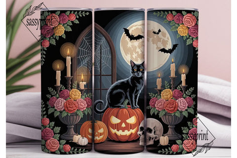 Gothic Halloween Tumbler Wrap Sublimation sassyprint 