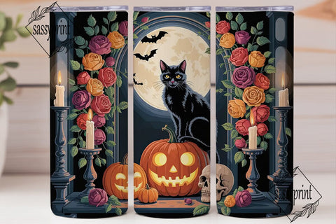 Gothic Halloween Tumbler Wrap Sublimation sassyprint 