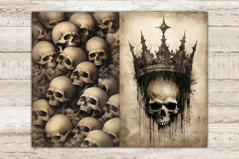 Gothic Junk Journal Pages | Vintage Digital Collage Sheet SVG GlamArtZhanna 