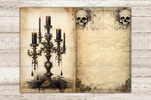 Gothic Junk Journal Pages | Vintage Digital Collage Sheet SVG GlamArtZhanna 