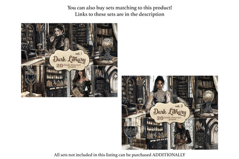 Gothic Library Junk Journal Kit | Dark Academia Halloween SVG GlamArtZhanna 
