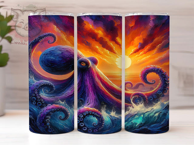 Gothic Mermaid Ocean Witch Tumbler Wrap, Dark Mermaid Art, Mystical Sea Tumbler, Octopus Pattern Cup, Ocean Witch Gift, Marine Gothic Style, Nautical Dark Art Sublimation Lara' s Designs 