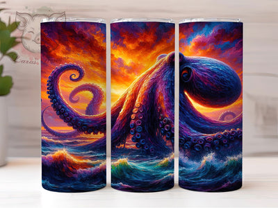 Gothic Mermaid Ocean Witch Tumbler Wrap, Dark Mermaid Art, Mystical Sea Tumbler, Octopus Pattern Cup, Ocean Witch Gift, Marine Gothic Style, Nautical Dark Art Sublimation Lara' s Designs 