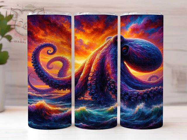 Gothic Mermaid Ocean Witch Tumbler Wrap, Dark Mermaid Art, Mystical Sea Tumbler, Octopus Pattern Cup, Ocean Witch Gift, Marine Gothic Style, Nautical Dark Art Sublimation Lara' s Designs 