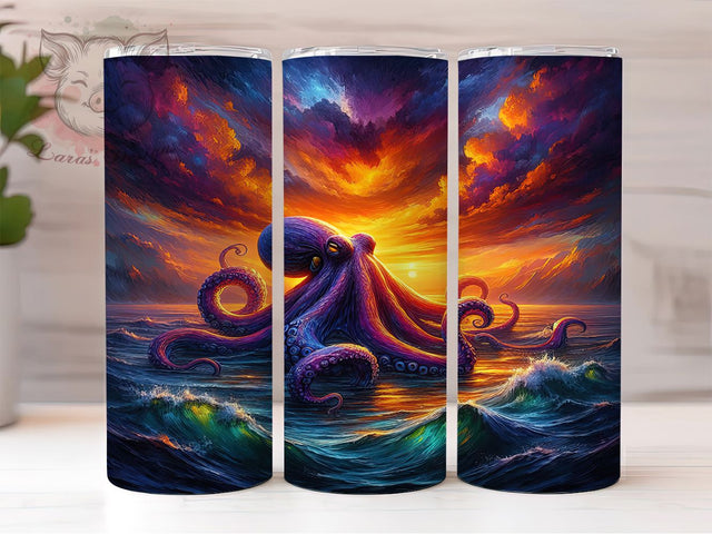 Gothic Mermaid Ocean Witch Tumbler Wrap, Dark Mermaid Art, Mystical Sea Tumbler, Octopus Pattern Cup, Ocean Witch Gift, Marine Gothic Style, Nautical Dark Art Sublimation Lara' s Designs 