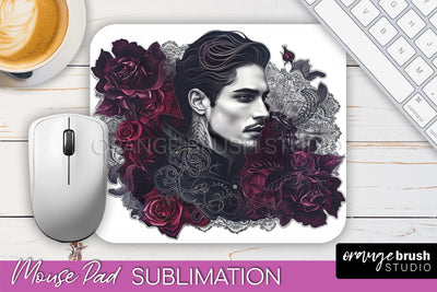 Gothic Mouse Pad PNG - Dark Academia Mousepad Sublimation Sublimation OrangeBrushStudio 