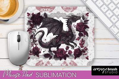 Gothic Mouse Pad PNG - Dark Academia Mousepad Sublimation Sublimation OrangeBrushStudio 