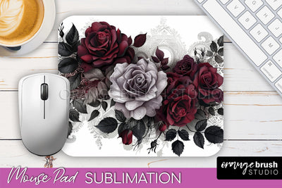 Gothic Mouse Pad PNG - Dark Academia Mousepad Sublimation Sublimation OrangeBrushStudio 