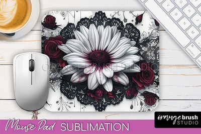 Gothic Mouse Pad PNG - Dark Academia Mousepad Sublimation Sublimation OrangeBrushStudio 