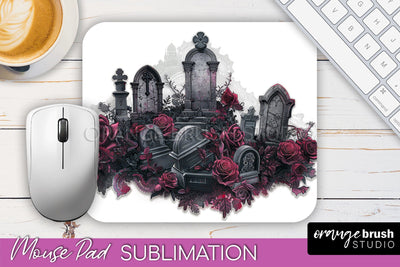 Gothic Mouse Pad PNG - Dark Academia Mousepad Sublimation Sublimation OrangeBrushStudio 