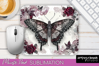 Gothic Mouse Pad PNG - Dark Academia Mousepad Sublimation Sublimation OrangeBrushStudio 