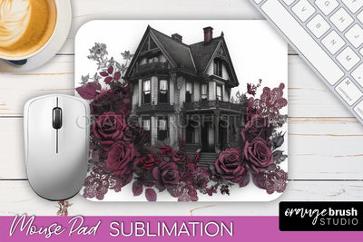 Gothic Mouse Pad PNG - Dark Academia Mousepad Sublimation Sublimation OrangeBrushStudio 