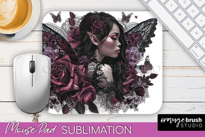Gothic Mouse Pad PNG - Dark Academia Mousepad Sublimation Sublimation OrangeBrushStudio 