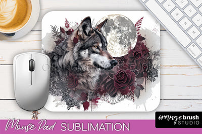 Gothic Mouse Pad PNG - Dark Academia Mousepad Sublimation Sublimation OrangeBrushStudio 