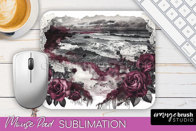 Gothic Mouse Pad PNG - Dark Academia Mousepad Sublimation Sublimation OrangeBrushStudio 