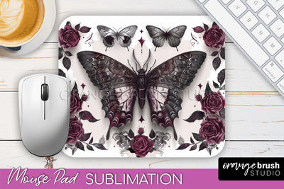 Gothic Mouse Pad PNG - Dark Academia Mousepad Sublimation Sublimation OrangeBrushStudio 